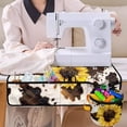 thumbnail image 4 of ZIATUBLE Sunflower Sewing Machine Pad Organizer Cow Print Overlocker Serger Scrap Trim Catcher and Pad Waterproof Sewing Machine Pad for Table with Removable Storage Bag Home Decor, 4 of 5
