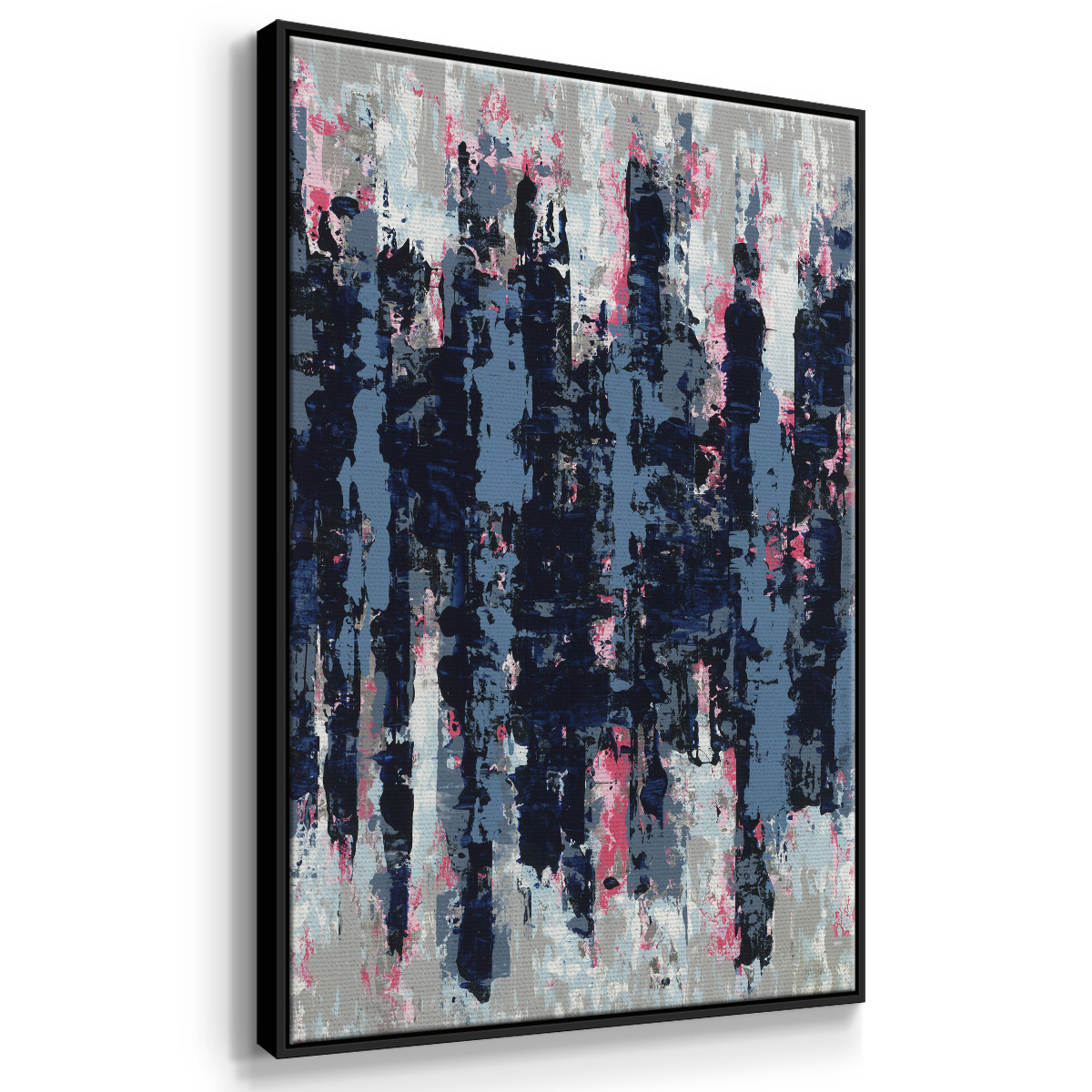 Veiled Heat Framed Premium Gallery Wrapped Canvas - Ready to Hang - 27 x 41 - Black Floating Frame