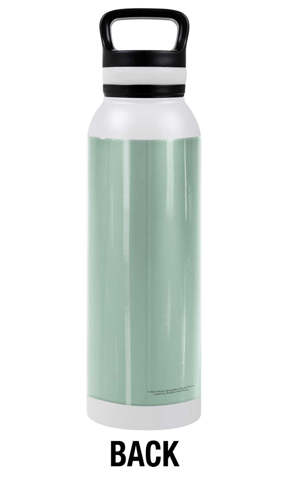 Spongebob Official Squidward Angry Face 24 oz Insulated Canteen Water Bottle, Leak Resistant, Vacuum Insulated Stainless Steel with Loop Cap