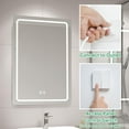 thumbnail image 4 of PROHIKER 24" x 32" LED Bathroom Mirror, Smart Mirror Bathroom with Anti-Fog, Shatter-Proof Design, Wall Mounted Rectangular Vanity Mirror, IP67 Waterproof, 4 of 8