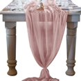 thumbnail image 2 of Camino de mesa de gasa de color rosa vino tinto de 10 pies y 29 120 pulgadas, decoración romántica para caminos de mesa de boda, 2 of 6
