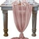 thumbnail image 2 of Camino de mesa de gasa de color rosa vino tinto de 10 pies y 29 120 pulgadas, decoración romántica para caminos de mesa de boda, 2 of 6