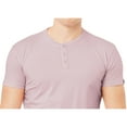 thumbnail image 3 of X RAY JEANS Mens Basic Henley Neck Short Sleeve T-Shirt, Dusty Lavender, 3XL, 3 of 3