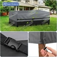 thumbnail image 4 of Outdoor Furniture Covers Waterproof, Upgrade Windproof Patio Furniture Covers, Tear-Resistant Patio Table and Chair Set Cover with Buckle Straps and Elastic Hem, 90" L× 62" W× 28" H, Grey, 4 of 15