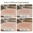 thumbnail image 7 of ODIKA 8'x10' Washable Area Rug Solid Boho Interlocking Border Shaggy Look Minimalist Subtle Pink Flowing for Dining Room, Large Office, Lounge, Non-Slip Chair-Friendly Mat, 7 of 7