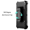 thumbnail image 5 of iPhone X Case, Mignova Rugged Plastic Heavy Duty Armor Holster Defender Full Body Protective Hybrid Case Cover with Belt Swivel Clip and Kickstand for Apple iPhone X (Black), 5 of 7