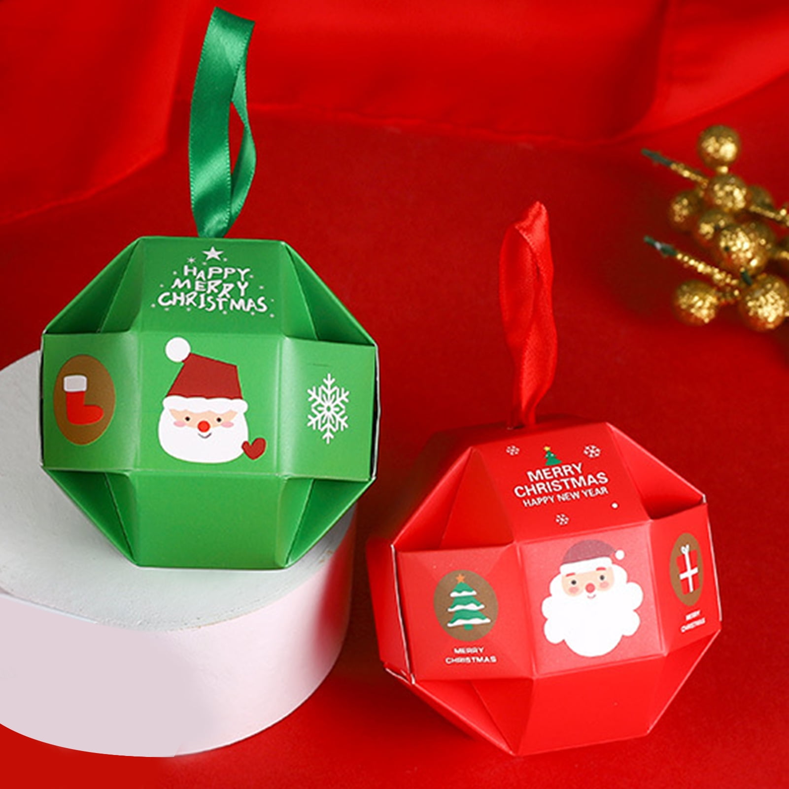 Ayyufe 10Pcs Printed Pattern Gifts Package Box With Lanyard Paper Chocolate  Sugar Cookies Package Box Party Ornament - Walmart.com