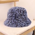 thumbnail image 2 of LinYooLi Trendy Winter Unisex Bucket Hats Leopard Warm Soft Fluffy Fisherman Hat Travel Outdoor, 2 of 5