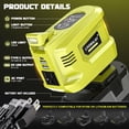 thumbnail image 2 of Inversor de corriente LIVOWALNY 200W para Ryobi 18V con 2 USB y 1 AC, 2 of 7