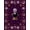 Purple, Pattern 2, variant on ODIKA Witchy Mystical Eight Spiral Galaxy Starry Made Irregular Shaped for Playroom, Bedroom, Reading Nook, Pet Friendly & Kids Safe Play