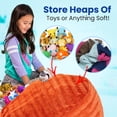 thumbnail image 2 of Cheer Collection Faux Fur Bean Bag and Stuffed Animal Storage Case, Rust Orange, 2 of 5