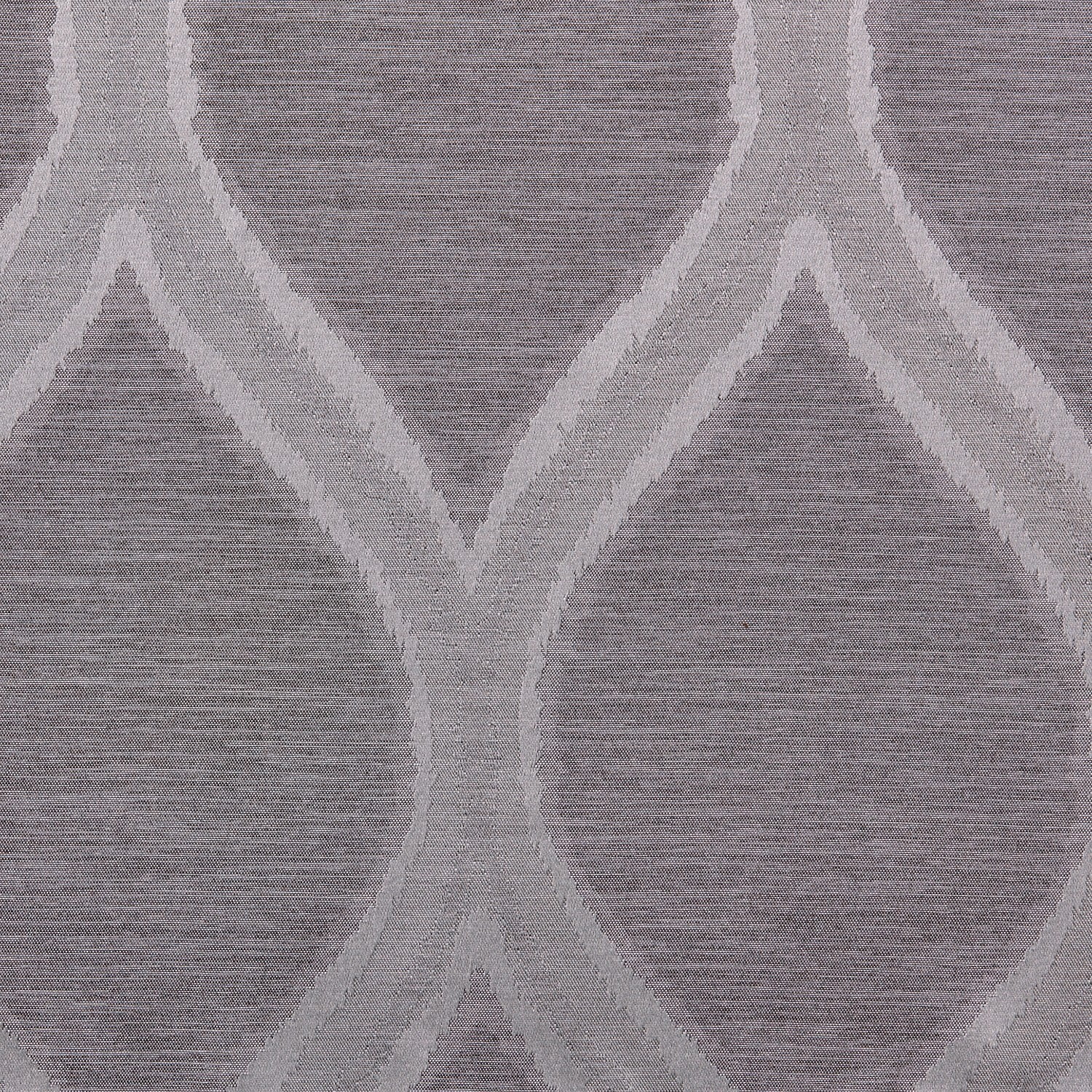 Exclusive Home Montrose Ogee Geometric Textured Linen Grommet Top Curtain Panel Pair, 54"x108", Ash Grey