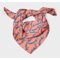 thumbnail image 3 of Bimba Orange Laurel Leaves Pure Silk Printed Scarf Dupatta Head Neck Wrap Bandanas For Women 40 x 40 Inches, 3 of 6