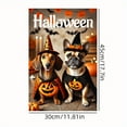 thumbnail image 6 of 1 piece, Double-sided Halloween Garden Flag - 2D flat cute Dachshund and French Bulldog design, courtyard sign, perfect for courtyard, lawn and outdoor decoration, garden decoration, party decoration, 6 of 8