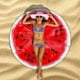 thumbnail image 2 of Toalla De Playa Con Estampado De Patatas Fritas, Hielo Y Frutas, 2 of 4
