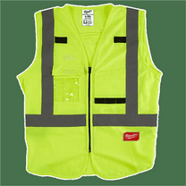 Milwaukee Tool Class 2 High Visibility Yellow Safety Vest - 4XL/5XL (CSA)