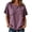 Purple, variant on CAIVO Women Shirts Casual Blend Short Sleeve Crew Neck Tops Loose Relaxed O-Neck Solid Color Relaxed Fit Shirts