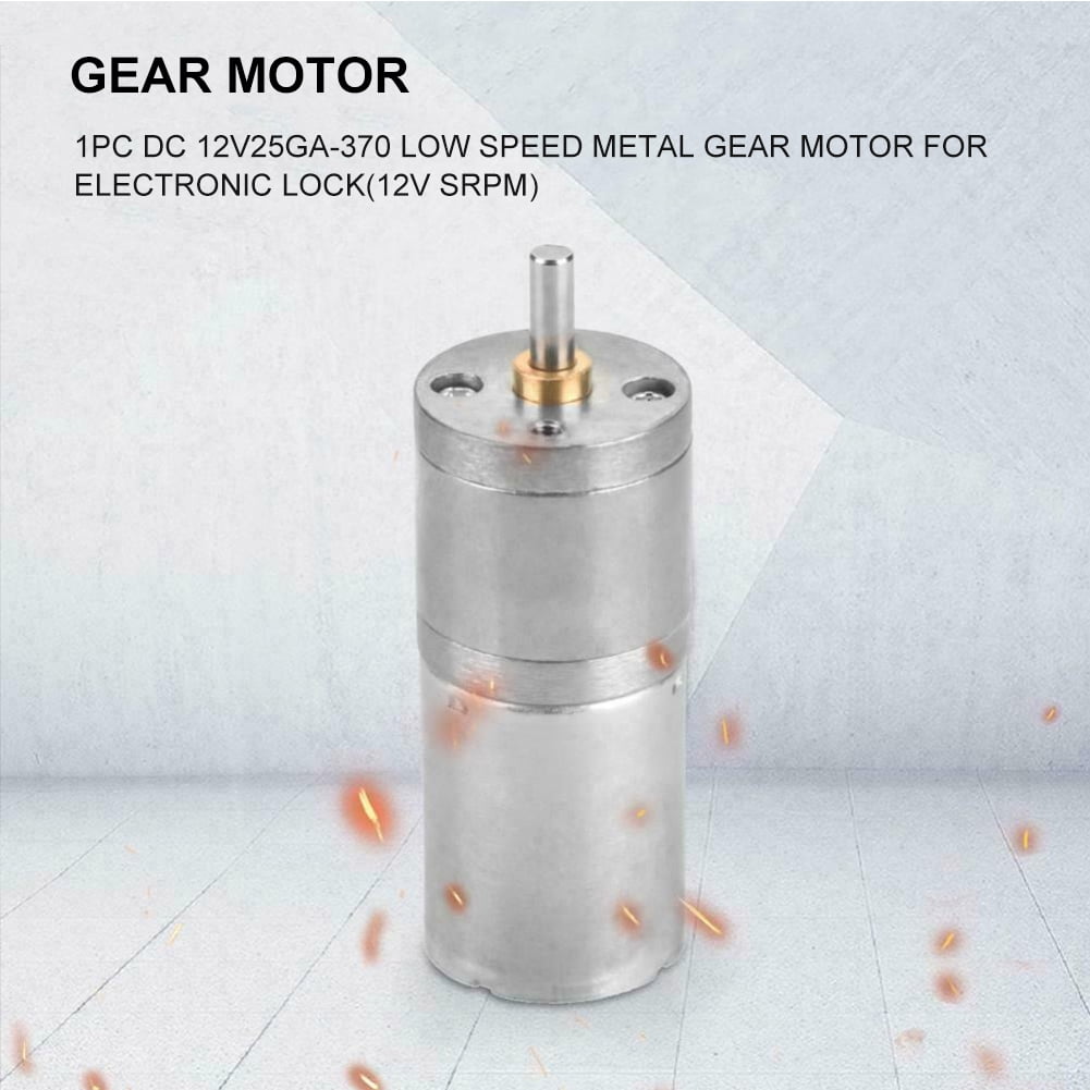 Details about  / AM/_ 25mm 5-1200RPM Metal Gear Reduction Worm Reversible Turbo Geared Motor Repla