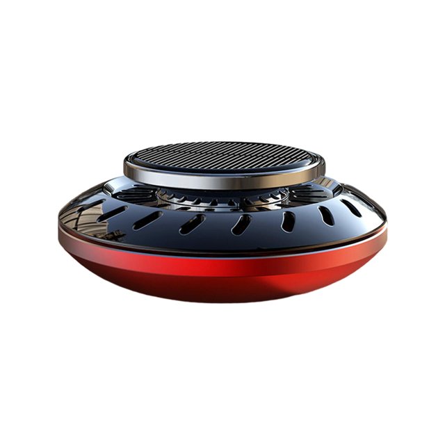 Ambientador de aire moderno para automóvil Artesanías giratorias automáticas con energía sor, difusores de aceite esencial para habitación de rojo SM SunniMix Difusor de aroma de coche