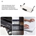thumbnail image 6 of KALLORY Ergonomic Slide Out Keyboard Tray in White, Adjustable Desk Mount, Space-Saving Design, 1 Set, 6 of 8