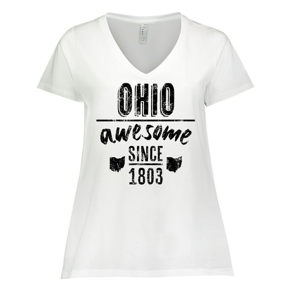 Inktastic Ohio Awesome Since 1803 Women's Plus Size V-Neck T-Shirt
