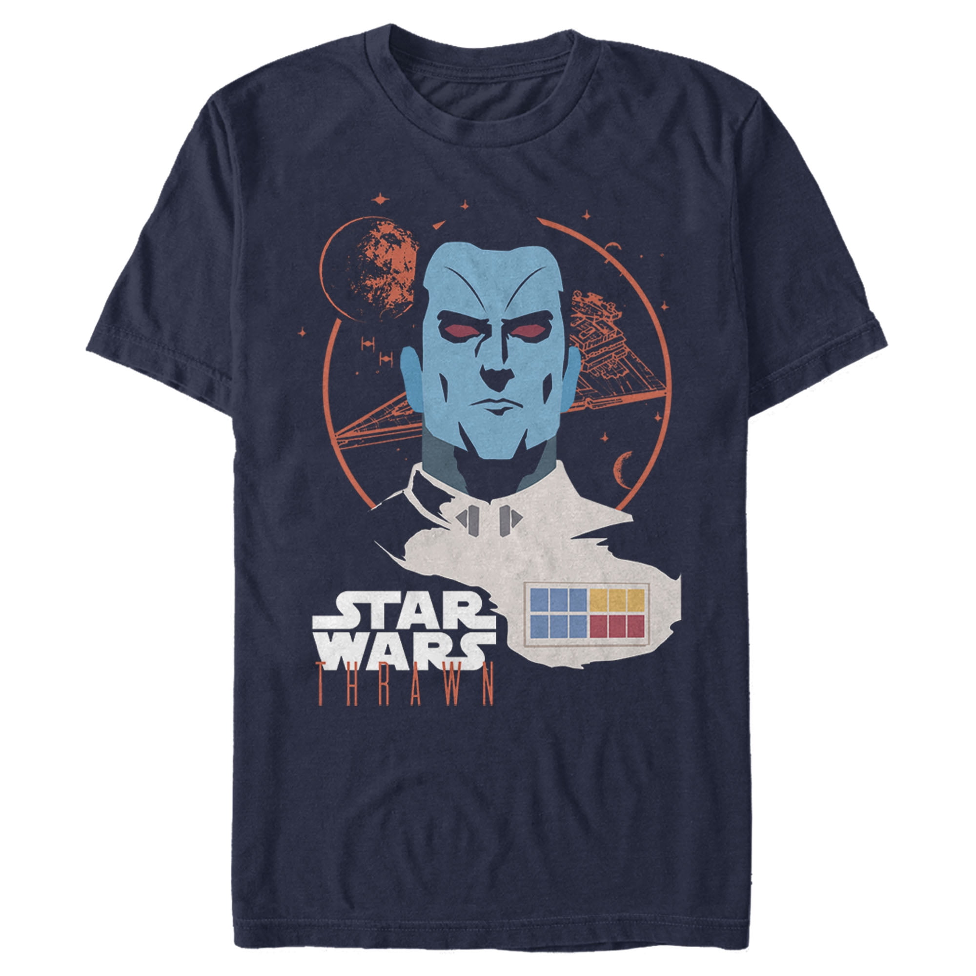 Men s Star Wars Grand Admiral Thrawn Galaxy T Shirt Navy Blue Large Walmart