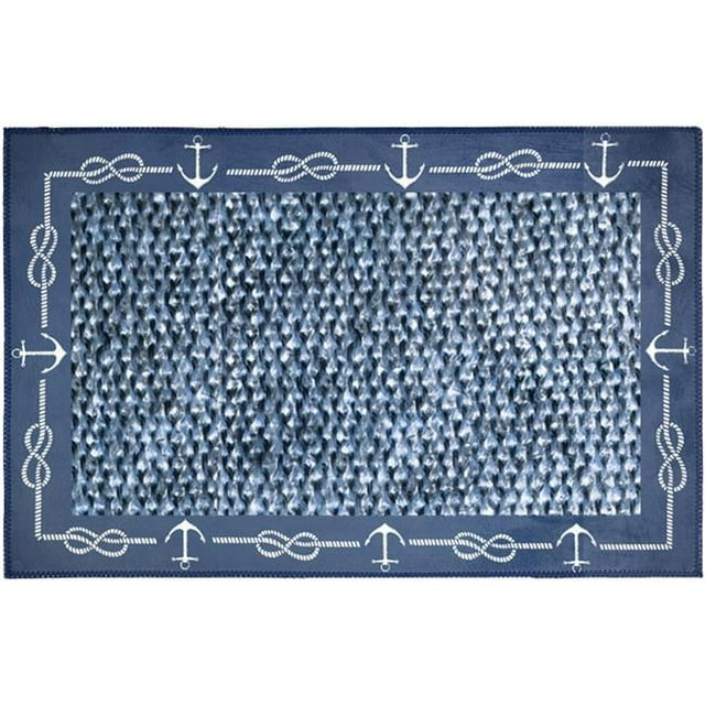 Homefires PR-ART001B Tapis d'Intérieur Nautica 34 x 22 x 0.25 Po, Multicolore