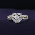 thumbnail image 2 of AFFY Heart Promise Ring | 0.05CT Round Natural White Diamond | 14K Yellow Gold over Silver-9, 2 of 7
