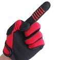 thumbnail image 3 of Guantes de bicicleta Pantalla táctil Servicio prolongado Deporte de invierno Guante de escalada Resistencia al desgaste Rechazo de calor Senderismo Motocicleta Manopla Rojo Monstrate OD003219-02B, 3 of 7