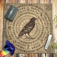thumbnail image 2 of Altar Cloth-mantel de cartas de oráculo, espiritual pagana, brujería, astrología, Cuervo, Libélula, mariposa, runas mágicas, Tarot qym unisex, 2 of 2