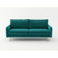 thumbnail image 2 of Enor Furniture Casey 70" Upholstered Modern Velvet Sofa in Green, 2 of 8