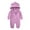 Purple, variant on Infant Snowsuit Fleece Jumpsuit Bear Ear Infant Romper Warm Newborn Outfits Baby Girl Baby Clothes Girl 12-18 Months