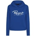 thumbnail image 2 of Women's-Levelwear  Royal Kansas City Royals Tri-Blend Sweet Express Cropped Pullover Hoodie, 2 of 3
