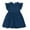 Navy, variant on MeetoTime Girls Summer Lace Dress Flying Sleeves Round Neck Solid Color Dresses 1.5-6 Years Baby Clothes