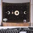thumbnail image 5 of Tapiz de fases lunares, constelación misteriosa, cielo estrellado, cartas del tarot, colgante de pared, arte de pared estético retro astrológico para dormitorio, sala de estar, negro, 200 x, 5 of 5