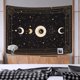thumbnail image 5 of Tapiz de fases lunares, constelación misteriosa, cielo estrellado, cartas del tarot, colgante de pared, arte de pared estético retro astrológico para dormitorio, sala de estar, negro, 200 x, 5 of 5