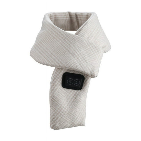 IROINNID Scarfs for Men and Women USB Charging Winter Cold Protection And Warm Keeping Massage Scarf,Beige