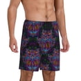 thumbnail image 2 of Sikiie Paisley And Owls Mens Pajama Shorts, Lightweight Lounge Pant with Pockets Soft Sleep Pj Shorts for MenXX-Large, 2 of 6