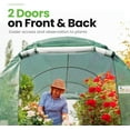 thumbnail image 3 of KING BIRD 10x6.6x6.6FT Upgraded Large Walk-in Greenhouse Heavy Duty Galvanized Steel Frame Zippered Screen Door 6 Screen Windows Tunnel Garden Plant Hot Green House Green, 3 of 7