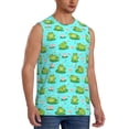 thumbnail image 2 of Haiem Men's Frogs And Aquatic Plants Print Tank Tops Summer Sleeveless Cut Off Workout T-Shirts Fitness Vest Athletic Undershirts-3X-Large, 2 of 8