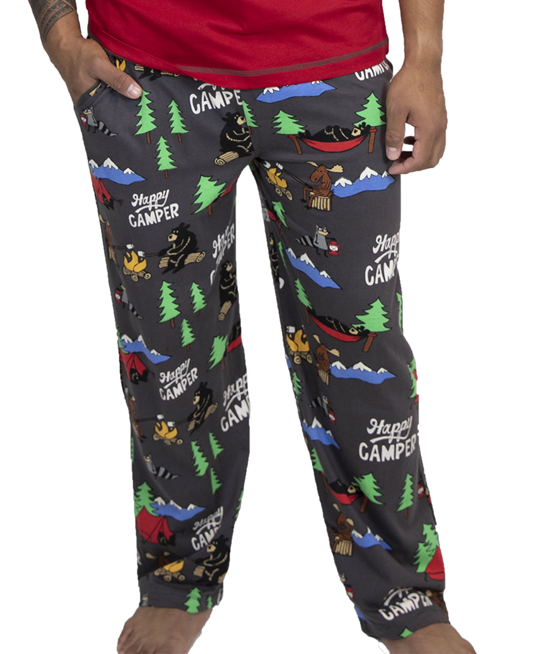 LazyOne Pajama Pants for Men, Male Pajamas, Happy Camper - Walmart.com