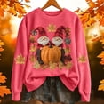 thumbnail image 2 of Sweatshirt for Women Pumpkin Maple Leaf Print Crewneck Long Sleeve Soft Halloween Fall Holiday Top, 2 of 4