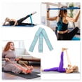 thumbnail image 4 of Unique Bargains 1pc Women 9 Grids Yoga Stretch Bands for Gym Stretching Exercise Blue Nylon High Elastic Yarn Latex Yarn, 4 of 4