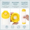 thumbnail image 5 of Yellow Dressings Squeeze Bottles 20oz Plastic Squeeze Bottle Refillable Sauce Dispenser QZS Condiment Dispenser for Restaurants Catering Kitchen 2pcs, 5 of 6