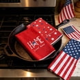 thumbnail image 4 of BZPIZ American Flag Towel, 2PC Red White Blue Premium Soft Towel Highly Absorbent Quick Drying for Sweat Absorption Daily Home Use Beach Bath Pool Summer & Vacation 4th of July Decorations, 4 of 6