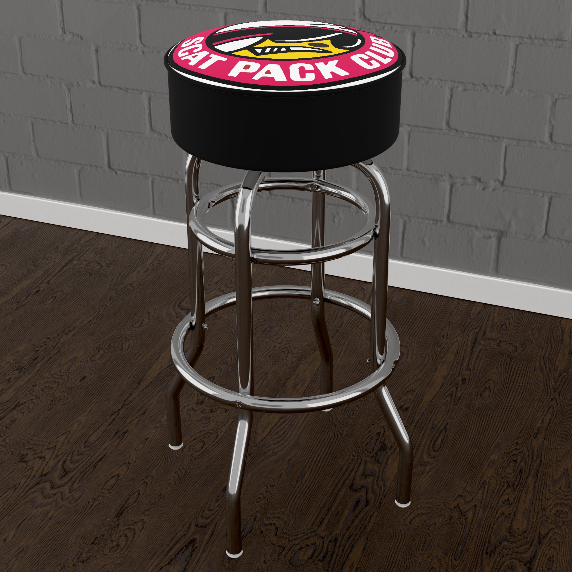 Trademark Gameroom Dodge Scat Pack Club Bar Stool with Padded Seat