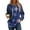 Dark Blue, variant on Women's Oversized Winter Cute Floral Print Thin Hooded Sweatshirt Pullover with No Pocket for Trendy Fall Clothes