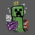 thumbnail image 2 of Girl's Minecraft Creeper King  Graphic Tee Black Small, 2 of 4