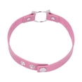 thumbnail image 4 of Gargantilla ajustable de cuero de PU, gargantilla gótica punk, accesorio de disfraz de Halloween para mujeres y niñas, color rosa, 4 of 14