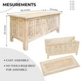 thumbnail image 6 of The Wooden Town Rectangular Coffee Table – 36x18 Inch White Wash Finish | Modern Wooden Center Table for Living Room | Vintage Look Side Table for Magazines, Books & Plants, 6 of 6